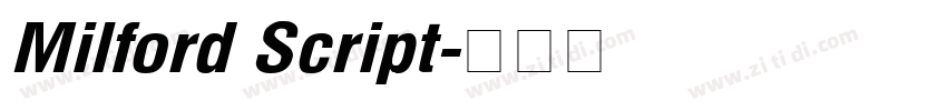 Milford Script字体转换